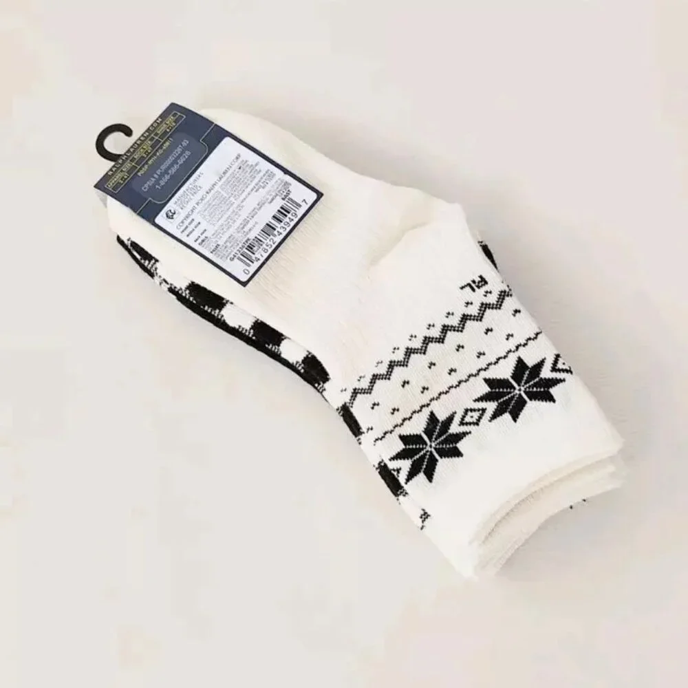 Polo Ralph Lauren Girls Fair Isle Snowflake Crew Socks 3-Pk